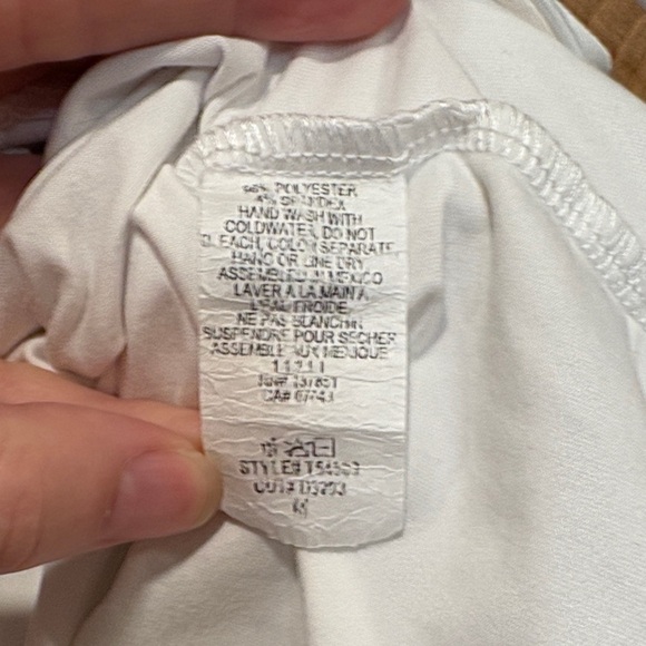 Gaze Elegant White Ruched Women's Top Medium - Picture 4 of 5